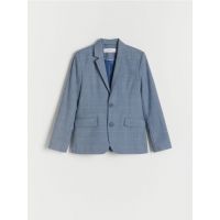 Blazer cu adaos de viscoza - albastru
