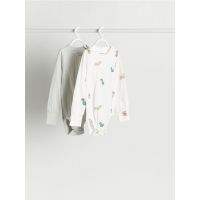 Set 2 body-uri din bumbac - crem