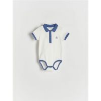 Body polo, din bumbac - crem