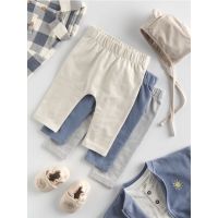 Set de 3 perechi de pantaloni cu continut ridicat de bumbac - nude