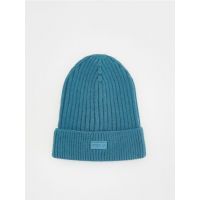 Caciula din tricot striat - turcoaz-inchis