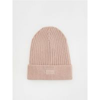Caciula din tricot striat - cafeniu