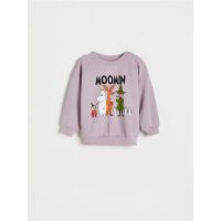 Bluza sport oversized The Moomins - roz-pudra