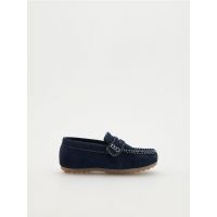 Mocasini din piele - bleumarin