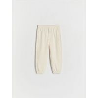 Pantaloni jogger din bumbac - nude