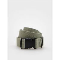 Curea din material textil, cu catarama - verde-pal