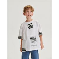 T-shirt oversize - alb