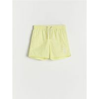 Pantaloni scurti de baie cu imprimeu - verde-galbui