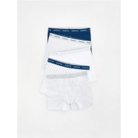 Set de 5 perechi de boxeri din material majoritar bumbac - bleumarin