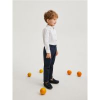 Pantaloni chino din material textil - bleumarin