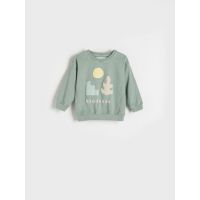 Bluza sport cu aplicatie - verde-pal