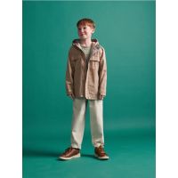 Pantaloni balloon din denim clasic - crem