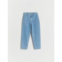 Pantaloni balloon din denim clasic - albastru