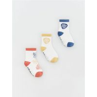 Set de 3 perechi de sosete Paw Patrol - crem