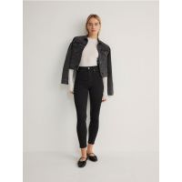 Blugi slim cu talie inalta - negru