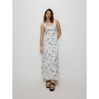 Rochie maxi cu continut ridicat de viscoza - multicolor