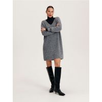 Rochie de tricot oversize - gri-neutru