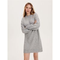 Rochie mini din jerseu - gri deschis