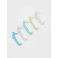 Set de 5 perechi de sosete cu continut ridicat de bumbac - albastru