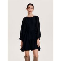 Rochie mini, cu continut ridicat de Lyocell - negru