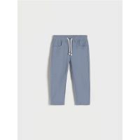 Pantaloni chino din material structurat - bleumarin