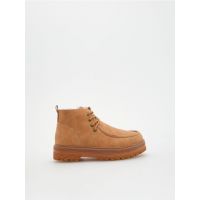 Botine imblanite peste glezna - brun-auriu