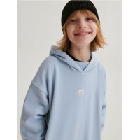 Bluza sport oversized - albastru-pal