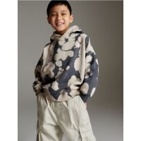 Hanorac cu motiv tie-dye - gri-inchis