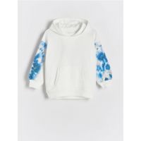Hanorac oversized, din bumbac - alb