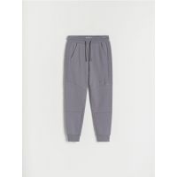 Pantaloni jogger de trening, din jerseu - gri-inchis