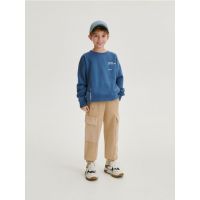 Pantaloni de trening tip jogger, cu buzunare cargo - bej