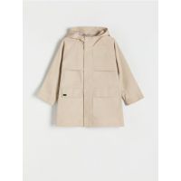 Geaca oversize cu gluga - bej