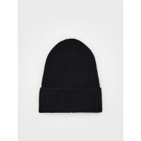 Caciula din tricot striat - negru