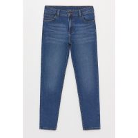 Blugi slim fit cu talie medie