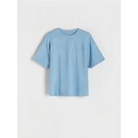 Tricou oversized din bumbac - albastru