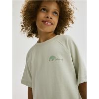 T-shirt oversize - verde-pal