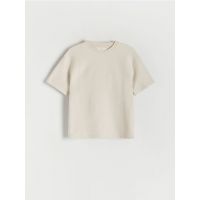 Tricou din material structurat - nude