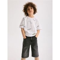 T-shirt cu imprimeu - alb