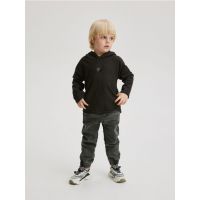 Tricou oversized cu maneca lunga - gri-inchis