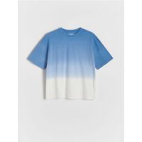Tricou oversized din bumbac - bleumarin
