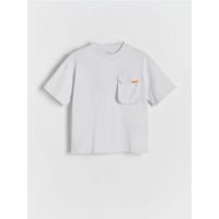 Tricou oversized din bumbac - crem