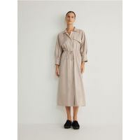 Rochie-camasa midi - nude