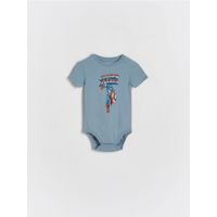 Body din bumbac Captain America - albastru