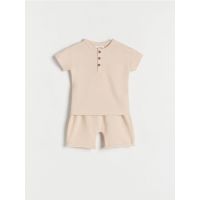 BOYS` BLOUSE & SHORTS - bej