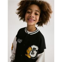 Bluza sport oversized cu Garfield - negru