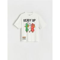 Tricou oversized Goose Goose Duck - crem
