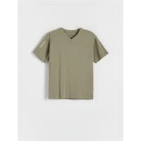 Tricou cu imprimeu - verde-maroniu