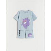 Set din bumbac Pokémon - albastru-pal