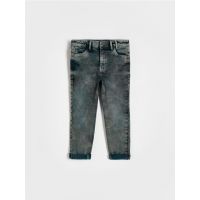 Blugi regular fit cu stersaturi - gri deschis