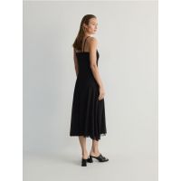 Rochie maxi din jerseu - negru